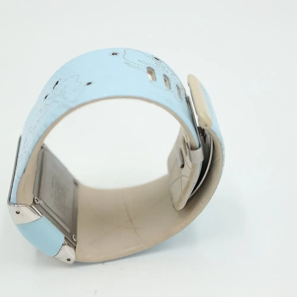 Nike Merge Attract Sport Watch 43mm Silver Blue Tan Band WC0024 w New Battery